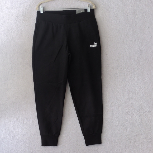 PUMA Womens Black Gym Athletic Relaxed Sweat Pants Size M‎ - Picture 1 of 9